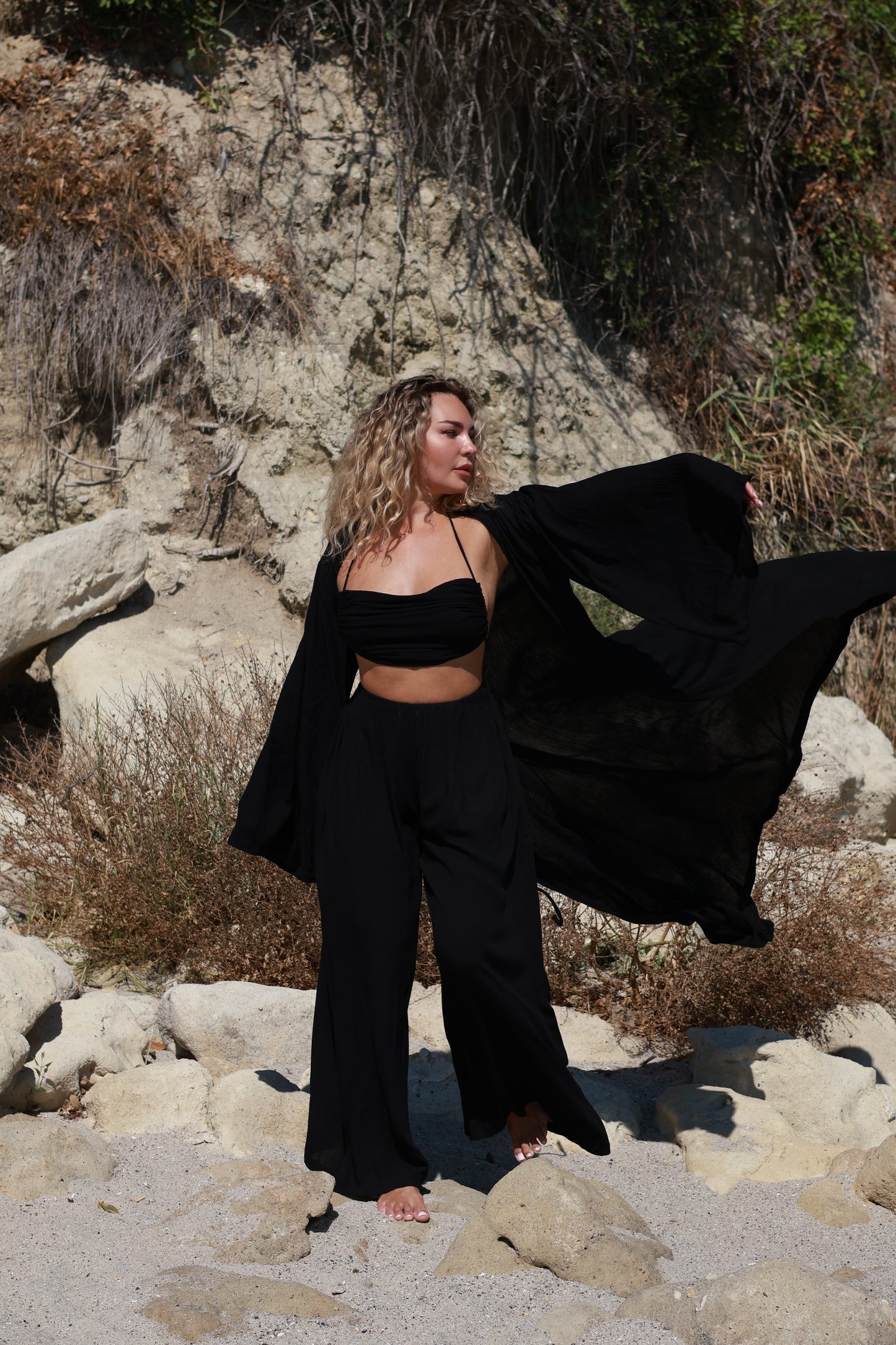 Saraya Kimono Set Black