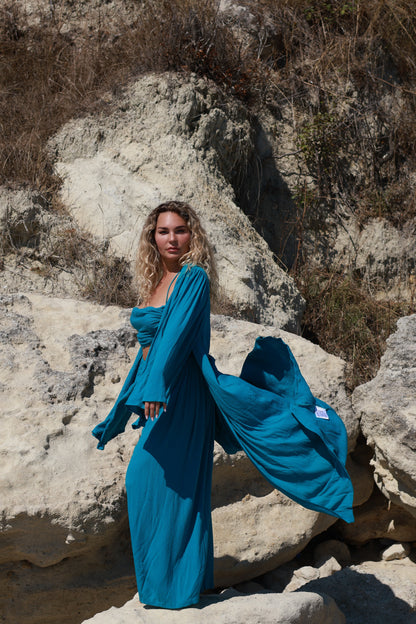 Saraya Kimono Set Blue